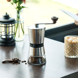 Moulin à café <span class=keywords><strong>manuel</strong></span> portable avec meule en céramique - Capacité de 30 g pour la maison et le café - Certifié FDA/LFGB - Product Image 6