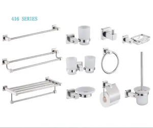 Bathroom Accessory Set China Manufacturer Square Stainless Steel304 Bathroom Set Accessories