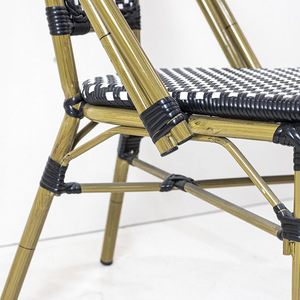 Silla de Ratán Moderna y Cómoda para Exteriores, Apilable, para Sala de Estar, <span class=keywords><strong>Restaurante</strong></span>, Cafetería, Bar, Eventos, Muebles de Ocio CASA <span class=keywords><strong>CARLOS</strong></span> 1 Año - Product Image 5