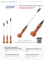 Bâton Électrique Orange en Plastique pour Porcs 220V Rechargeable Équipement d'Élevage Porcin Ferme Porcine 1kg Garantie 6 Mois Utilisation à Long Terme MARS