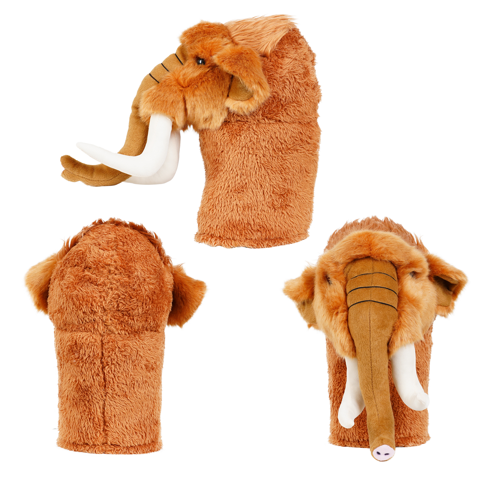 Chauffeur en peluche mamouth orange