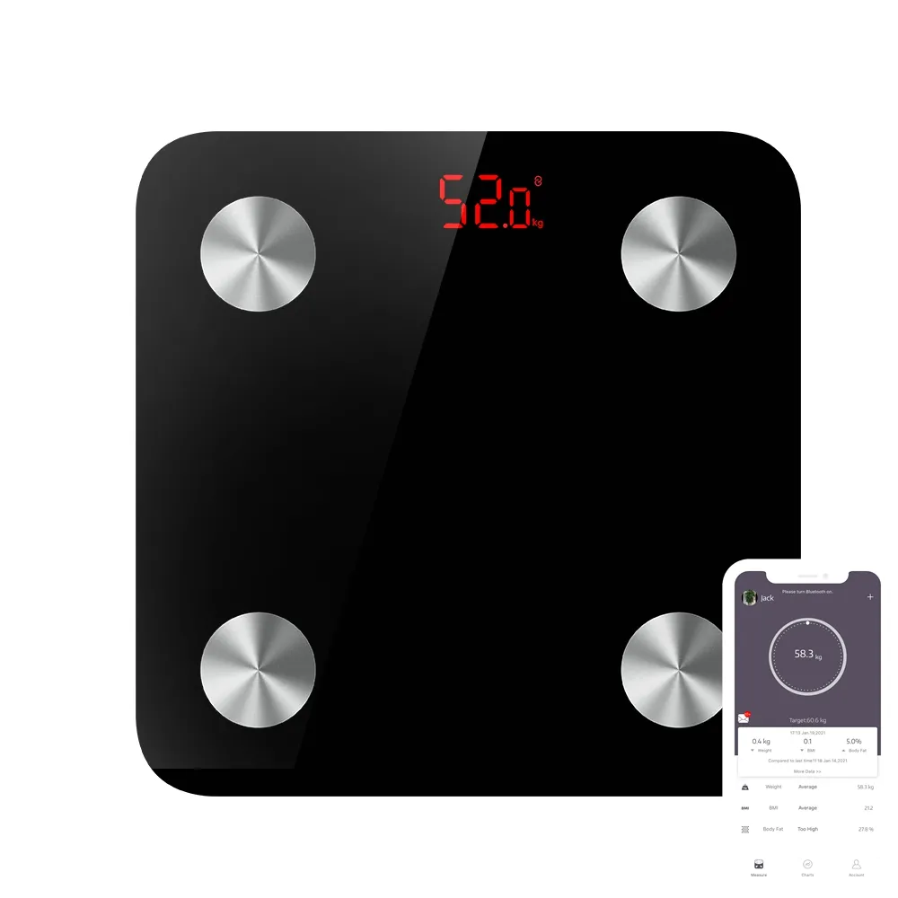 Measuring Scale Digital Fat Measurement 180kg High Quality Smart Body Fat Scale Digital App Accurate Weighing Scale