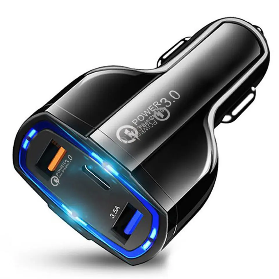 USB Type-C Car Charger Power Delivery Dual USB Charging Phone Adapter Quick Charge 3.0 For iPhone X 8 Plus Samsung car c