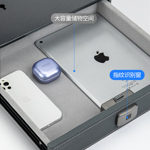 Cassetta di Sicurezza con Impronta Digitale Incorporata in Metallo Qixin (35cm) Moderna Grigio Stella DS-BGX-101 - Product Image 4