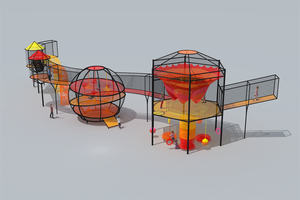 सुरक्षित इंद्रधनुष शुद्ध खेल का मैदान गुंबद पर्वतारोही और स्विंग सेट, इनडोर उपयोग के लिए सुरक्षा जाल के साथ स्विंग सेट 100-500 किलोग्राम क्षमता - Product Image 4