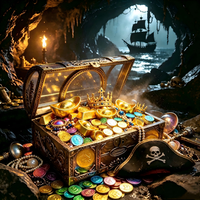 Lingots d'or massifs en vrac, chocolat amer sucré, pièces de monnaie d'or trésor pirate, emballage personnalisé pour Noël et Pâques