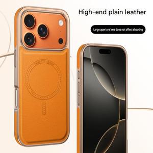 เคสโทรศัพท์หนัง PU ชุบเคลือบแม่เหล็กสำหรับ iPhone 17 16 15 14 13 Pro Max 17 Air รองรับการชาร์จไร้สาย ป้องกันการกระแทก ขายส่ง - Product Image 3