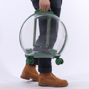 Nhà máy cao xuất hiện trong suốt PC Pet Carrier Box im lặng <span class=keywords><strong>Spinner</strong></span> <span class=keywords><strong>SINNER</strong></span> bánh xe Xách Tay Xe đẩy Carry-On cho Pet di chuyển túi - Product Image 6