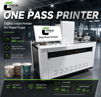 Chicai Single Pass Digital Inkjet Printer for Paper Cup Side Wall Printing CMYK 4-Color Dye Ink High-Speed Automatic Feeding