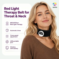 Enveloppe cervicale lumière rouge infrarouge LED sans fil rechargeable USB pour bien-être chez soi