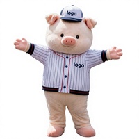 Mascotte d'usine originale, effet de marche de cochon, personnalisable, pour festival, Halloween, fête adulte, unisexe, tenue de mascotte