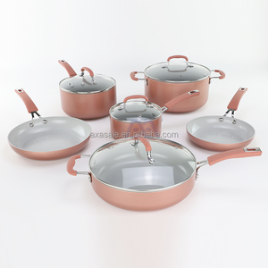 <span class=keywords><strong>AXA</strong></span> Soft Grip Healthy Ceramic Antistick Juego de 6 piezas de utensilios de cocina Ollas y sartenes para saltear salsas, Apto para lavavajillas, Rosa Suave - Product Image 5