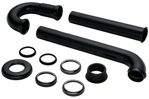 Kit di Scarico per <span class=keywords><strong>Lavandino</strong></span> <span class=keywords><strong>con</strong></span> <span class=keywords><strong>Sifone</strong></span> <span class=keywords><strong>a</strong></span> P da 1-1/4\", Altezza Regolabile, Moderno e Durevole in Acciaio Inox <span class=keywords><strong>con</strong></span> Finitura Opaca - Product Image 3