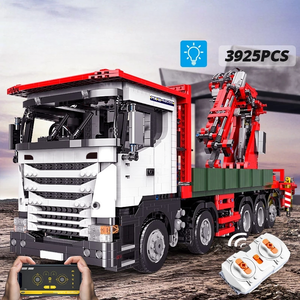 Happy Build YC-GC008 Camion Gru da Costruzione Tecnica Urbana con Telecomando, Set di Blocchi da Costruzione Giocattolo - Product Image 2