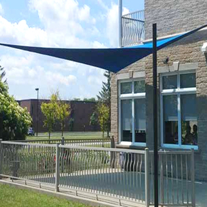Toldo de Sombra para Jardín Azul, de HDPE, Triangular, 4x4x4m, para Patio, Precios de Vela de Sombra - Product Image 1