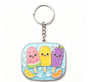 พวงกุญแจเคลือบสีรูปไอศกรีมการ์ตูน ของที่ระลึก ของชำร่วย - Product Image 3
