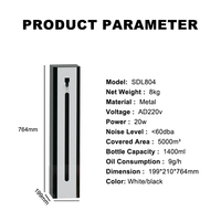 Diffuseur d'huile parfumée électrique sans eau en métal de style nouveau, 1500 ml, diffuseur de parfum commercial pour hôtel, table de hall, machine de diffusion de parfum