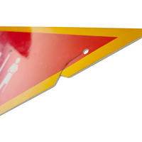 Dingfei personnalisé rouge jaune haute visibilité symboles d'alerte en PVC réfléchissants Mines avertissement panneau de danger