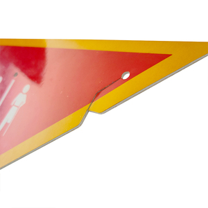 Dingfei personnalisé rouge jaune haute visibilité symboles d'alerte en PVC réfléchissants <span class=keywords><strong>Mines</strong></span> avertissement panneau <span class=keywords><strong>de</strong></span> danger - Product Image 3