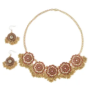 Southeast Asian Best-Selling Indian Ethnic Style Retro Gemstone Bead Jewelry Set