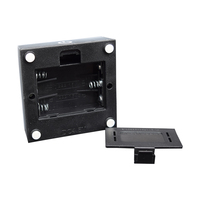 Base de lampe de nuit LED carrée noire et argentée, support d'affichage avec interrupteur tactile, lumières colorées, base lumineuse LED en ABS, pour chambre à coucher