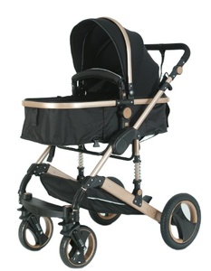 Poussette de voyage 3-en-1 convertible en berceau pour bébé et poussette pour tout-petit, avec cadre en aluminium amortissant les chocs et siège réglable - Product Image 3