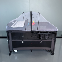 Parc pour bébé multifonctionnel et portable, lit bébé pliable avec moustiquaire et table à langer, lit cododo pour nouveau-né