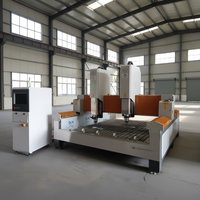 Routeur CNC à double broche d'occasion JK pour gravure sur pierre, moteur 5,5 kW, 380 V, gris clair, pour marbre et granit du Shandong, facile à utiliser