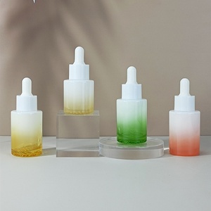 15ml 30ml 1oz 60ml 2oz Gradient Yellow Cosmetics Packaging Containers <b>Empty</b> Skincare Glass Dropper Essential Oil Bottle - Product Image 6