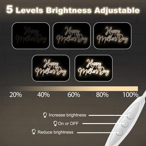 In Stock Happy Mother <strong>Day</strong> Neon Sign, Warm White LED Wall Light <strong>for</strong> Mother <strong>Day</strong> Led Neon Signs - Product Image 4