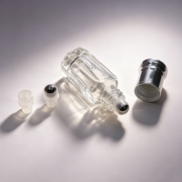 Bouteille d'huile essentielle Attar personnalisée avec logo, 3ml/6ml/12ml, flacon roll-on en verre transparent rechargeable pour parfums Oud & Musc – Vente en gros