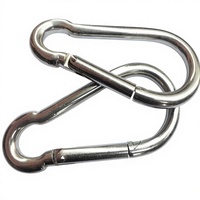 Mousqueton robuste en acier inoxydable avec écrou et rondelle finition zinc pour l'exploitation minière, l'industrie lourde et les aventures en plein air