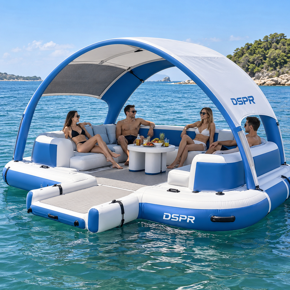 Heavy Duty Inflatable Floating Water Equipment Island Platform with ...