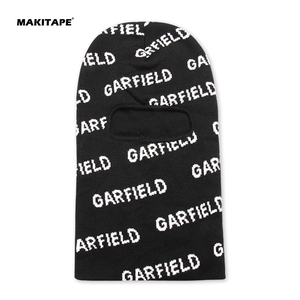 Pasamontañas de punto jacquard unisex, cortavientos y cálido, con 1 o 3 orificios, negro, para ciclismo, esquí, uso diario y fiestas - Product Image 1