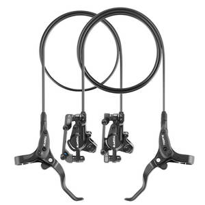 TOOPRE MTB Bicicleta Frenos de disco hidráulicos de doble pistón Rotores de 160mm Placa de pinza de aceite Abrazadera trasera delantera Freno de bicicleta de mango de 22,2mm - Product Image 5