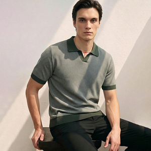 <span class=keywords><strong>Polo</strong></span> da Golf in Poliestere di Alta Qualità con Logo Personalizzato, Maglietta <span class=keywords><strong>Polo</strong></span> Traspirante a Collo a V per <span class=keywords><strong>Uomo</strong></span>, Manica Corta Elasticizzata - Product Image 4