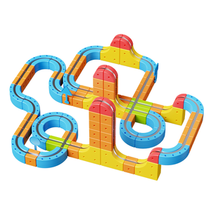 Treno Elettrico ad Alta Velocità, Giocattolo Interattivo DIY con Pista in Plastica <span class=keywords><strong>per</strong></span> <span class=keywords><strong>Bambini</strong></span>, Set Educativo di Blocchi con Vagone Magico - Product Image 6