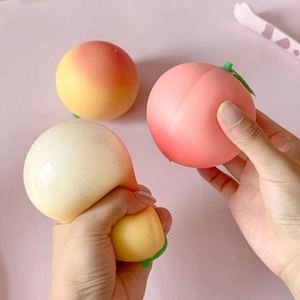 ของเล่นบีบลดความเครียดรูปพีช TPR สำหรับเด็ก บีบแล้วคืนตัวช้า ไม่แตกหัก ขายส่ง - Product Image 2