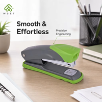 Engrapadora Manual de Metal de 24/6 con Logotipo Personalizado, Verde, 20 Hojas, para Oficina, Papelería, Encuadernación de Libros, Uso en Oficina y Escuela