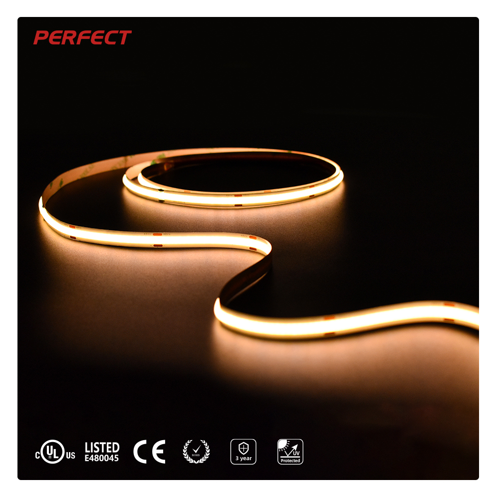 48V DC IP20 Pure White Flexible COB LED Strip Light 480LEDs/m High Density Uniform Glare Free 180 Degree Beam Angle Indoor