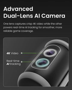 X'botGo Dual-Lens Action Camera 4K AI Auto <b>Tracking</b> Sport Camera for Soccer Basketball Football - Product Image 3