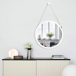 Round Makeup <b>Mirror</b> White Aluminum Lens Wall Mounted No Drill Bathroom <b>Vanity</b> <b>Mirror</b> - Product Image 1