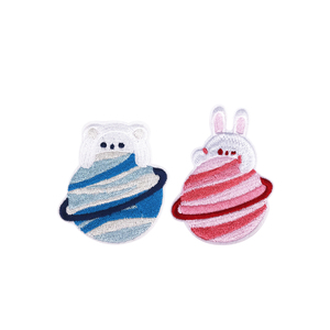 แผ่นปะติดผ้าสักหลาดมีฮู้ดแผ่นติดแบบแม่เหล็กติดตู้เย็นลายกระต่ายน่ารักย้อนยุค - Product Image 2