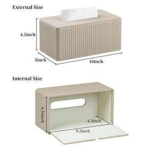 Современная коробка для салфеток из искусственной кожи, прямоугольная коробка для салфеток для украшения дома, настольный держатель для салфеток с индивидуальным логотипом - Product Image 3