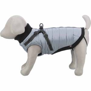 Pontis Coat with <b>Harness</b> Size M 45 cm Grey Pet <b>Harness</b> - Product Image 1