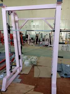 Máquina <span class=keywords><strong>Smith</strong></span> Comercial para Gimnasio, Construcción de Acero Resistente con Bloqueo de Seguridad y Barra Ajustable - Product Image 3
