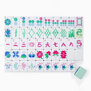 Juego de Mahjong Americano Profesional al por Mayor, 166 Fichas, Acrílico con Impresión UV, Diseño de Concha de Tortuga Perlada, con Caja de Madera - Product Image 4