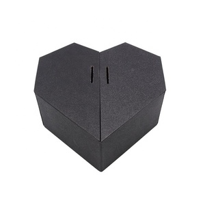 Caja de regalo personalizada en color negro, plateado y rosa, con forma de corazón, bonita bufanda, diadema, cajas de regalo - Product Image 6