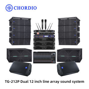 Système de sonorisation professionnel CHORDIO Line Array <span class=keywords><strong>PA</strong></span> TG-212P, double haut-parleur 12 pouces, couverture de grande salle, concert, stade, haute pression sonore - Product Image 1