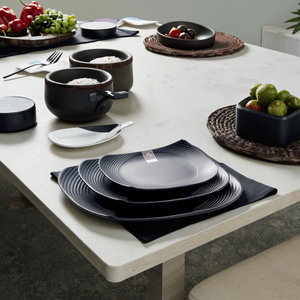 Plato de Plástico para Descongelar Vegetales, Estilo Japandi, Ecológico, 100% Melamina, Suministro de Fábrica China, para Decoración del Hogar y la Escuela - Product Image 2